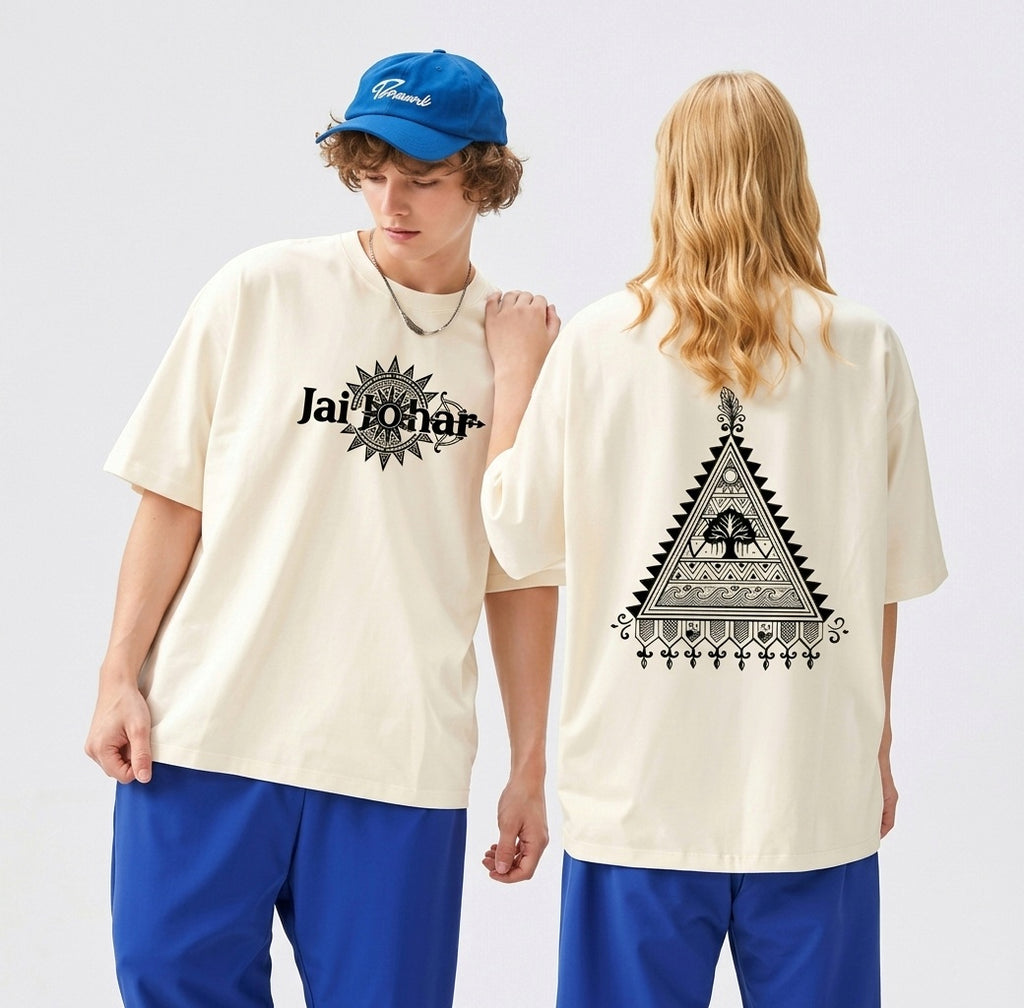 Jai Johar Oversized Classic off white  T-Shirt