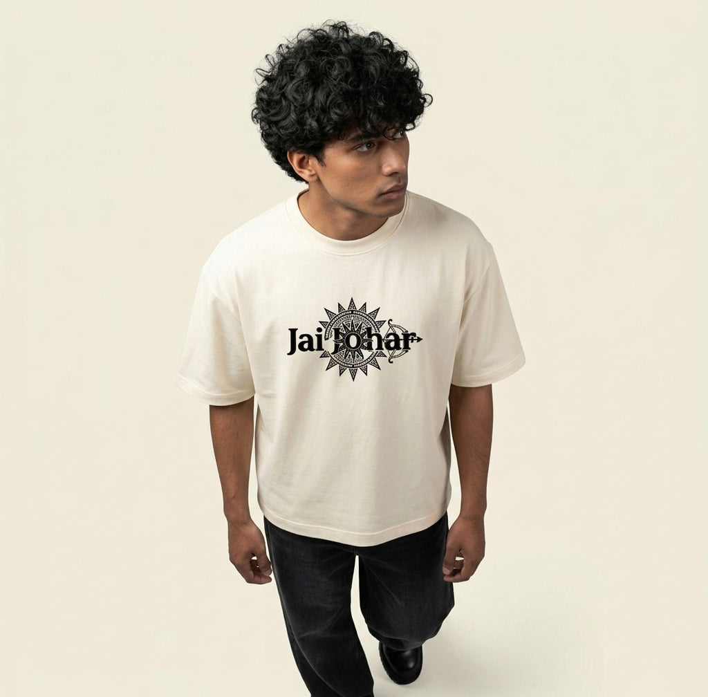 Jai Johar Oversized Classic off white  T-Shirt