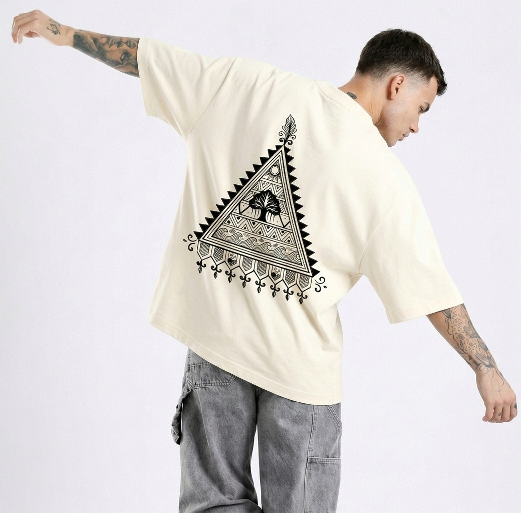 Jai Johar Oversized Classic off white  T-Shirt