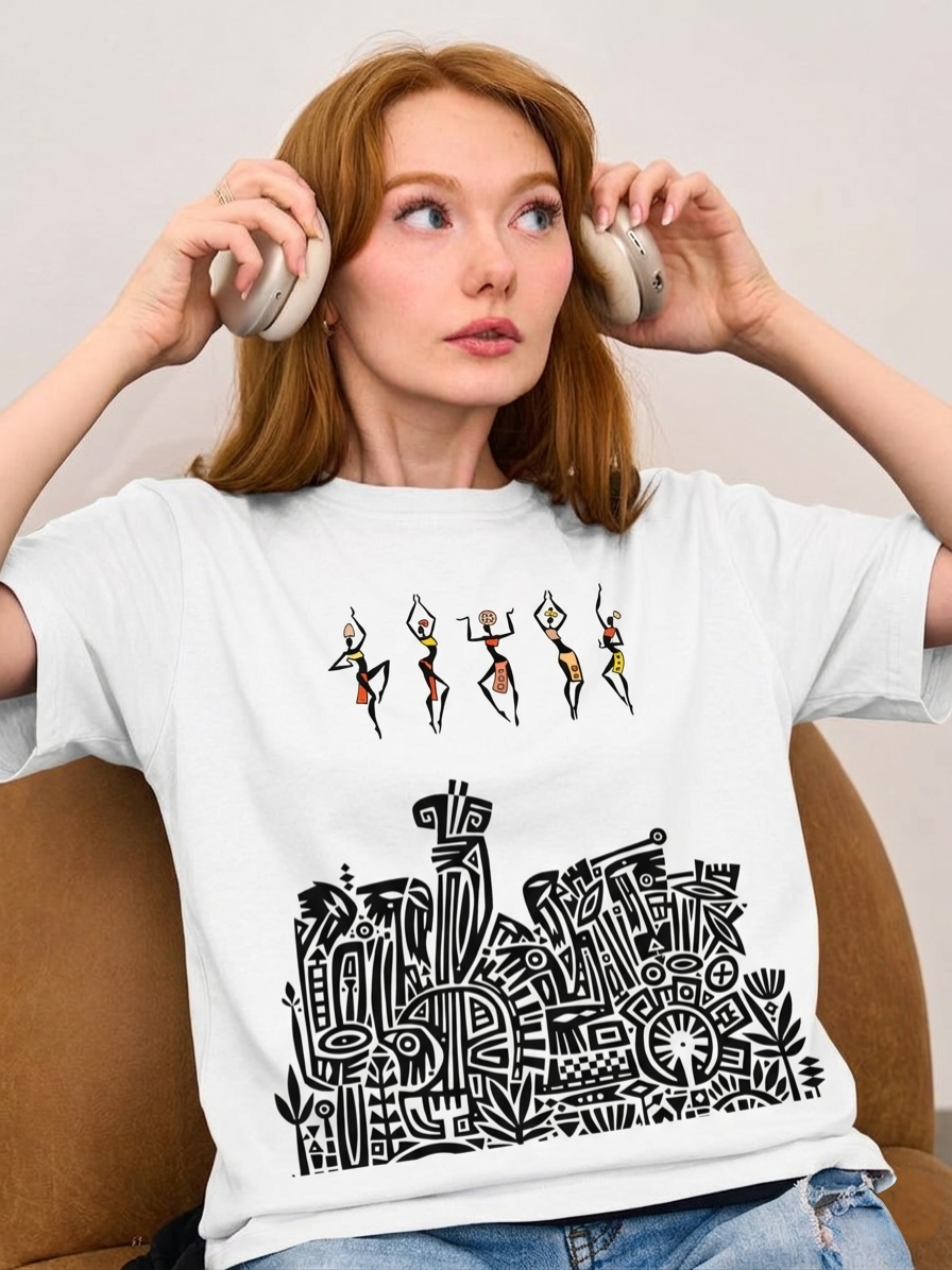 Tribal dance oversized classic white t-shirt