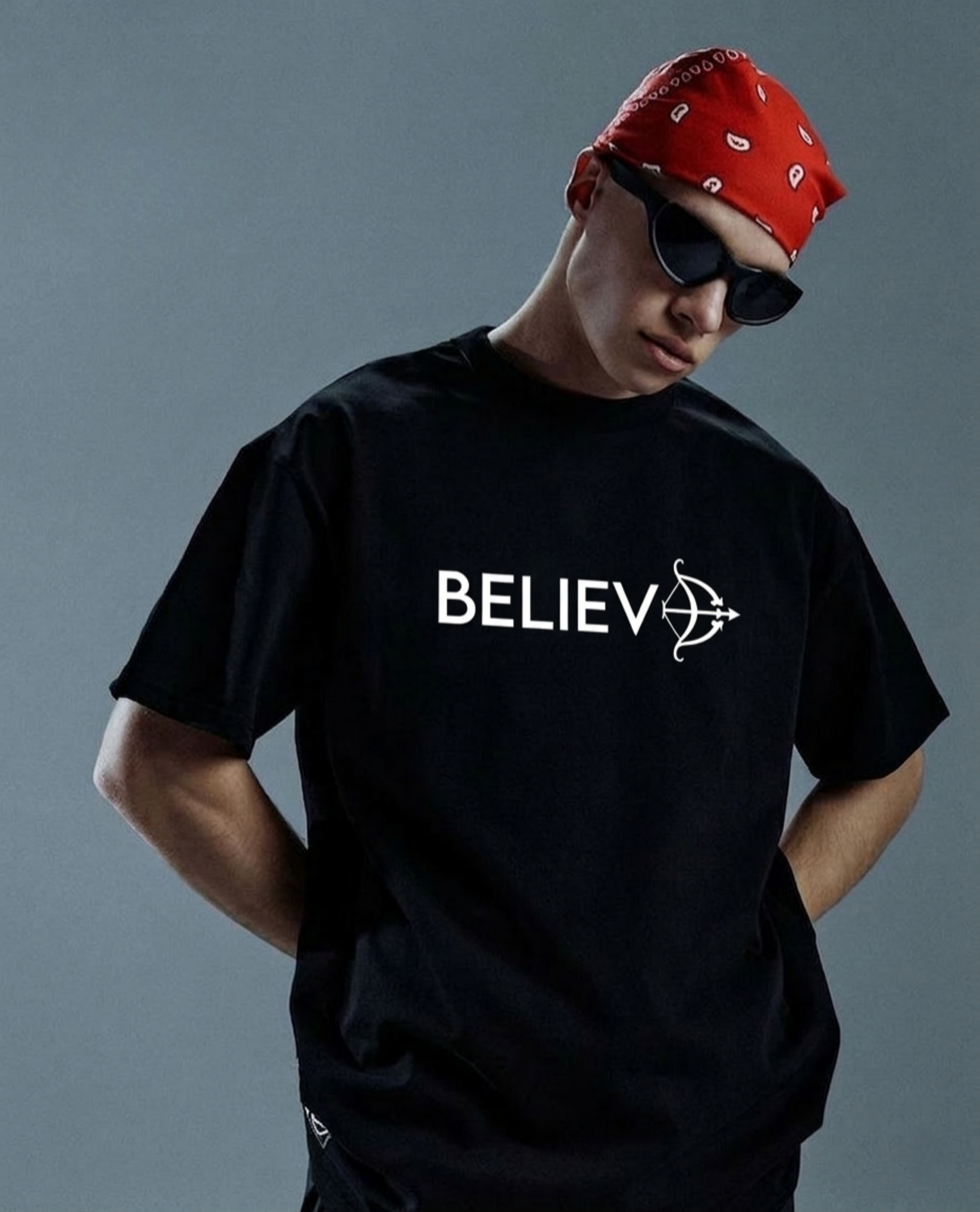 believe Oversized Classic  white T-Shirt