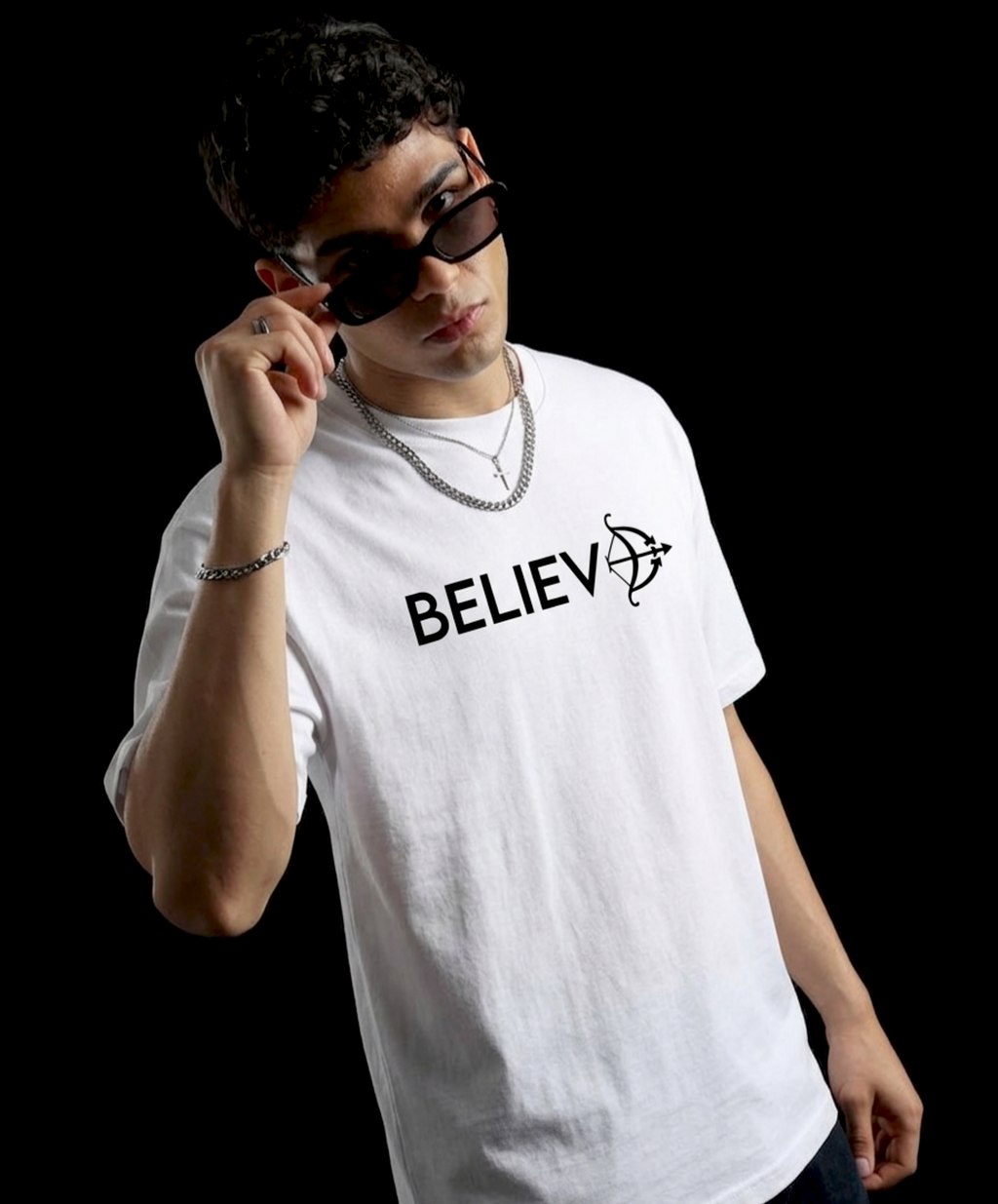 Believe Oversized Classic  white T-Shirt