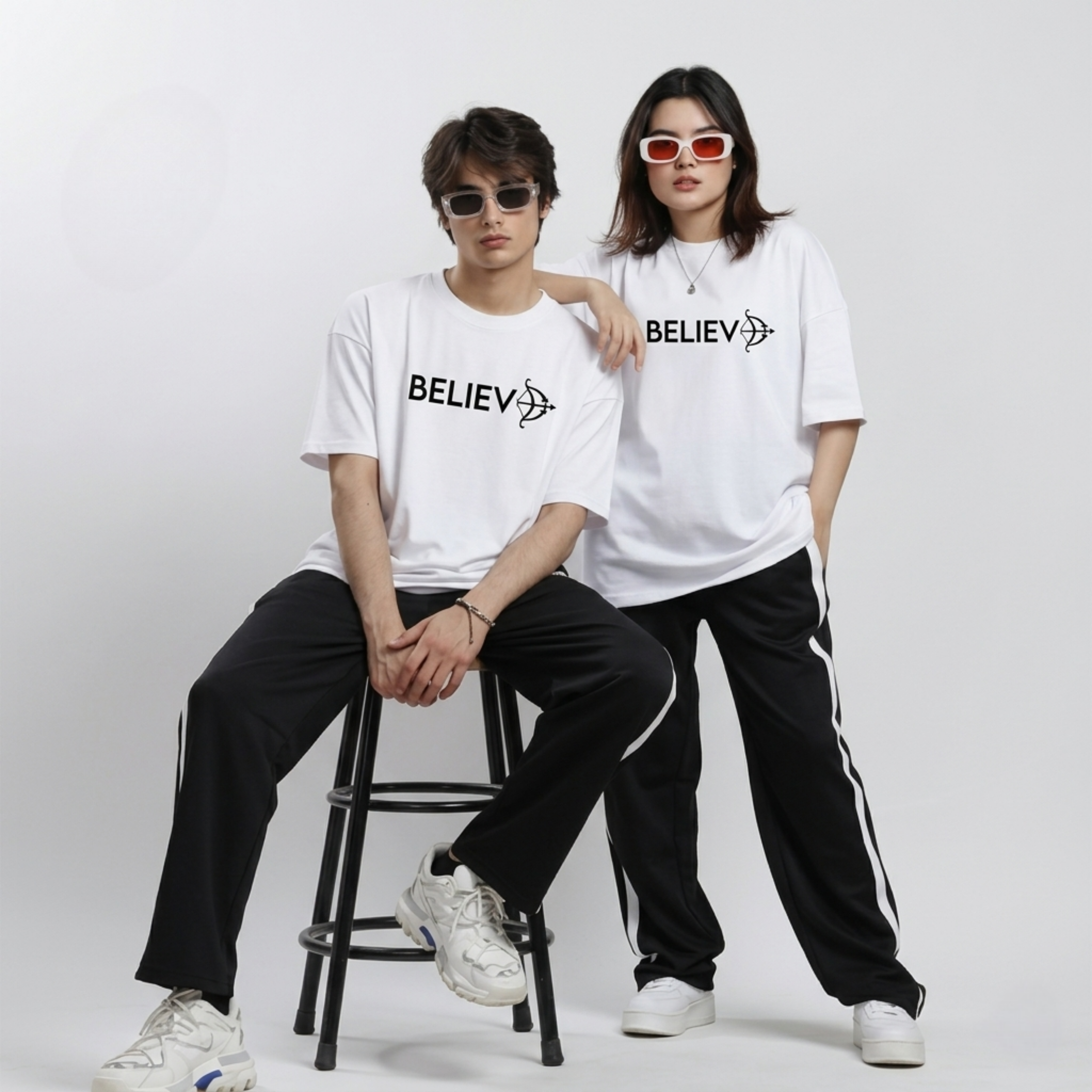 Believe Oversized Classic  white T-Shirt