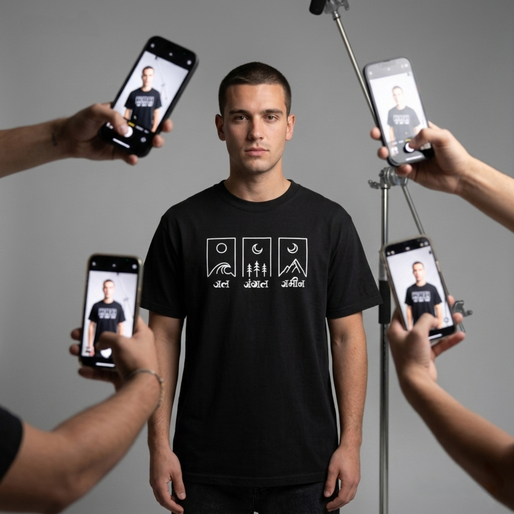 Adivibe J3 Oversized Classic black T-Shirt