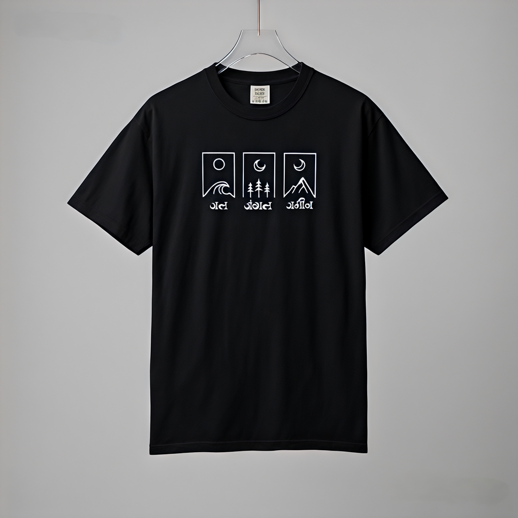 Adivibe J3 Oversized Classic black T-Shirt
