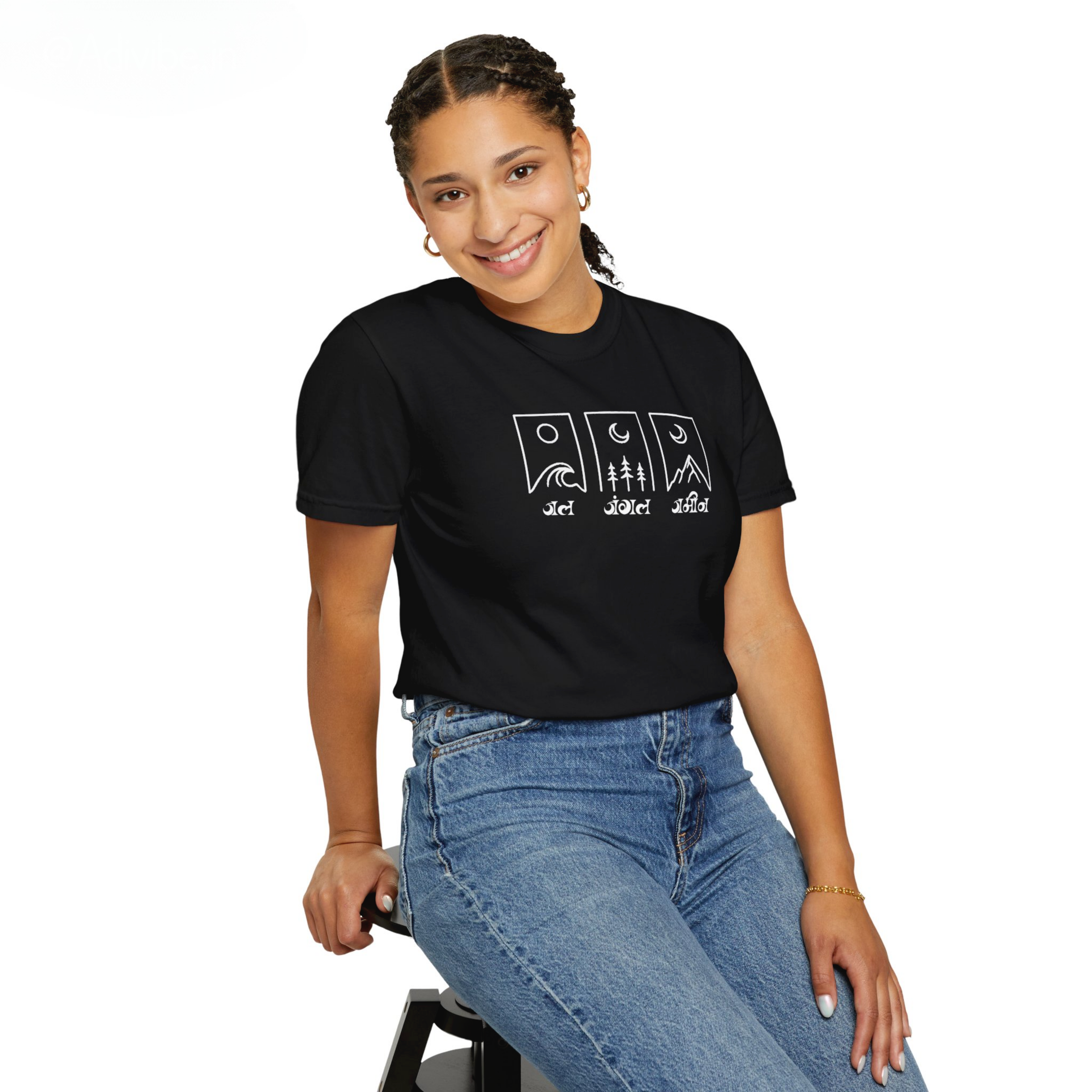 Adivibe J3 Oversized Classic black T-Shirt