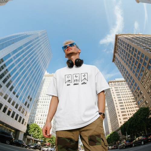 Adivibe J3 Oversized Classic white T-Shirt